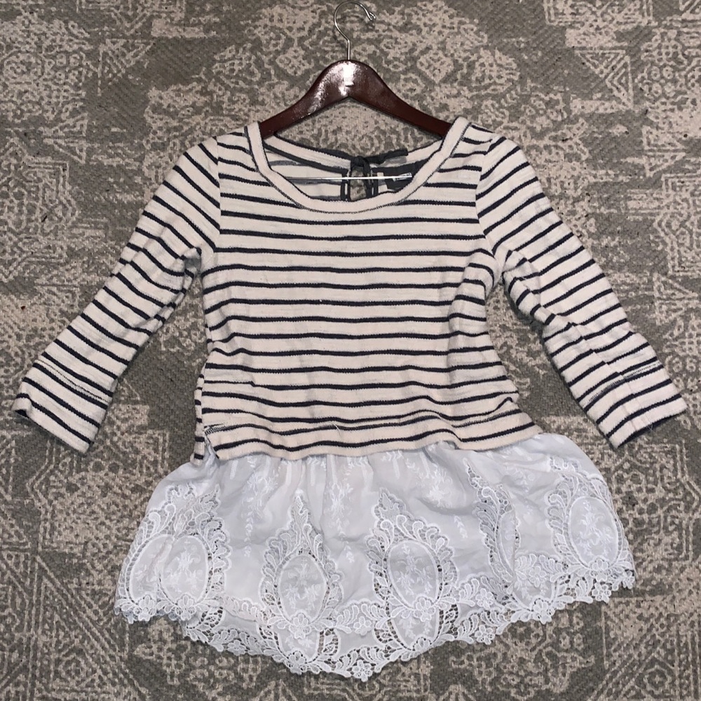 Anthropology Lace + Cotton Shirt Size Medium